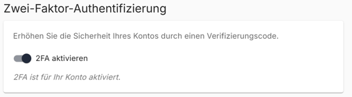 2fa aktivierung