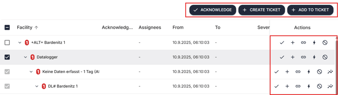 actions ui
