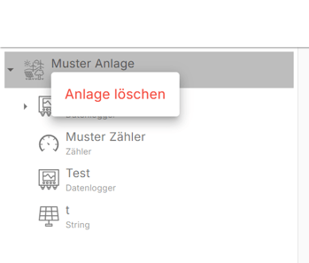 anlage löschen