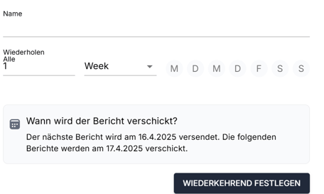bericht wiederkehrend