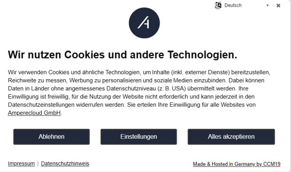 cookie banner de