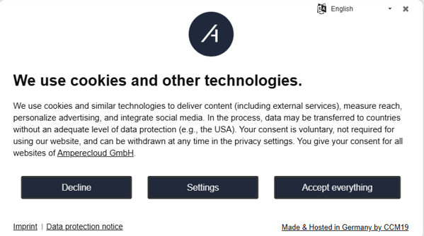 cookie banner en