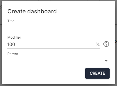 dashboard create dashboard