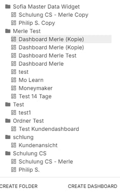 dashboard structure