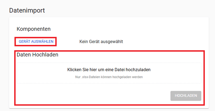 data import gerät auswählen