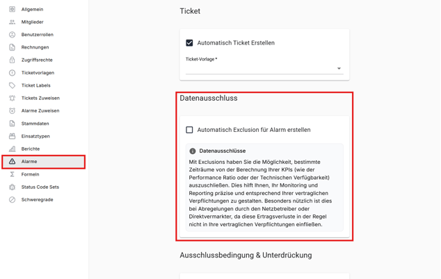 datenausschluss