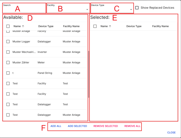 device selector