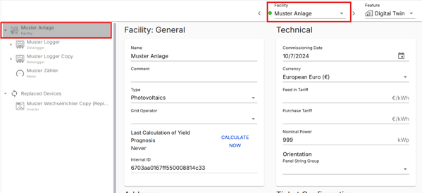 digital twin select facility