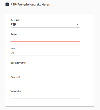 ftp weiterleitung box