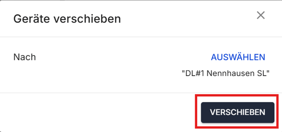 gerät verschieben