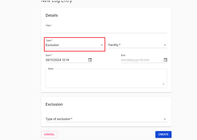 logbook exclusions