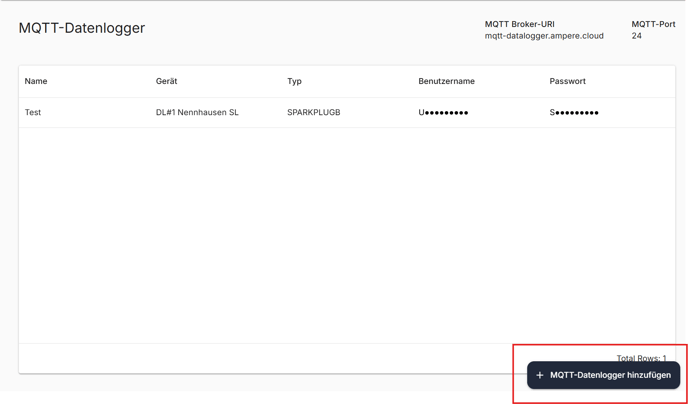 mqtt datenlogger hinzufügen