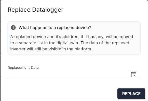 replaced datalogger