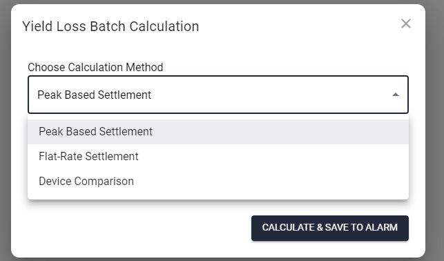 yield loss batch calculation